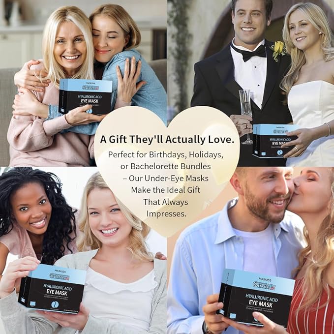 Under Eye Patches (8 Pairs), Hyaluronic Acid Eye Masks for Dark Circles Puffy Eyes Undereye Bags, Collagen Eye Patches for Wrinkles and Hydrate, Skin Care Gift for Her-Velvo Beauty