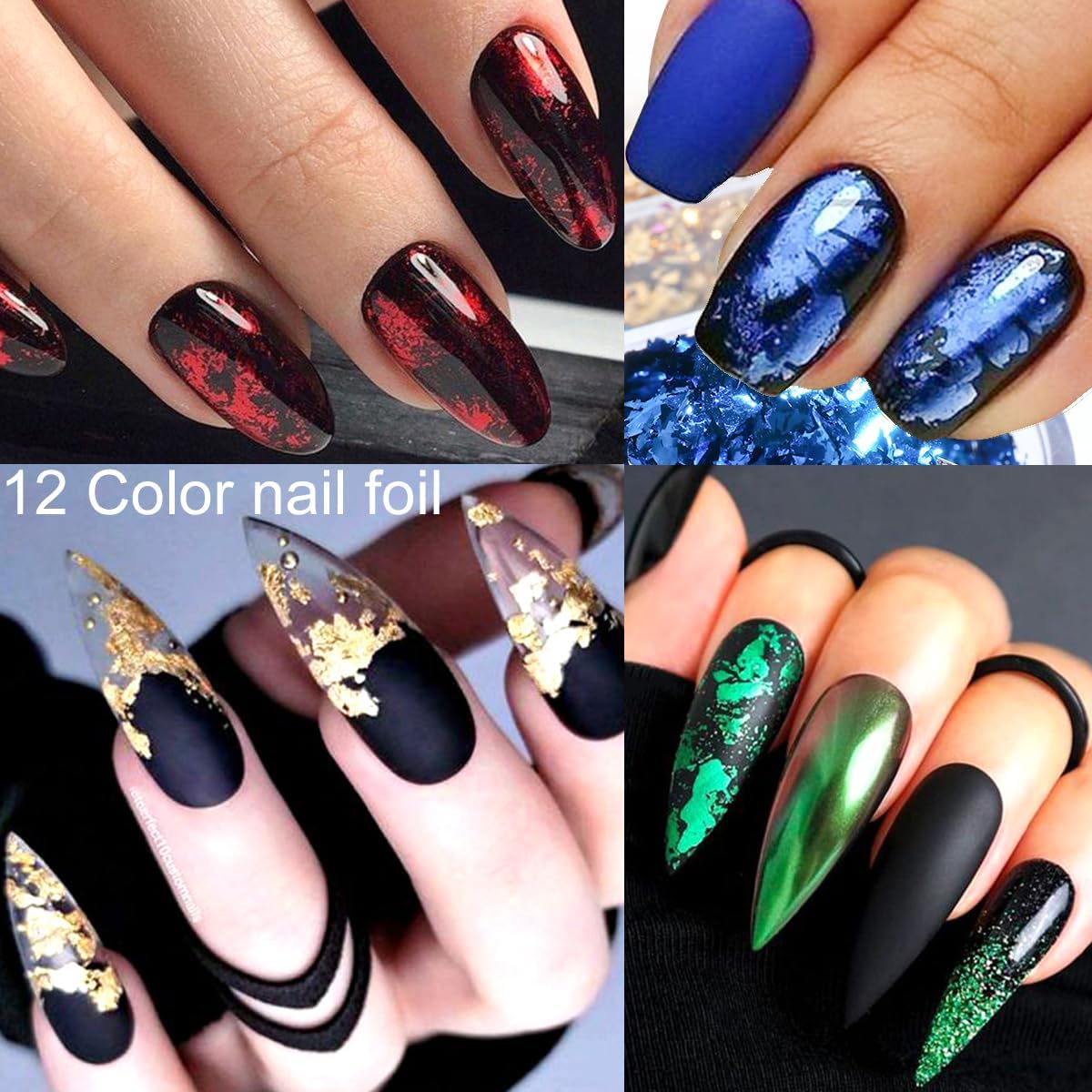 3 Boxes 36 Grids Nail Art Foil Flakes Glitter Irregular Mica Seashell Flakes,Nail Supplies Glitter Slice Colorful Marble Seashell DIY Acrylic Decorations Charms-Velvo Beauty