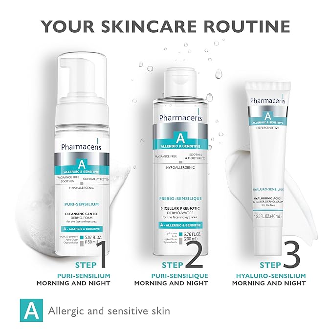 PREBIO-SENSILIQUE Micellar Prebiotic Dermo-Water for Face & Eyes, Removes Makeup & Impurities, Soothes & Moisturizes Allergic & Sensitive Skin, Safe for Contact Lens Wearers, 6.76 fl oz-Velvo Beauty