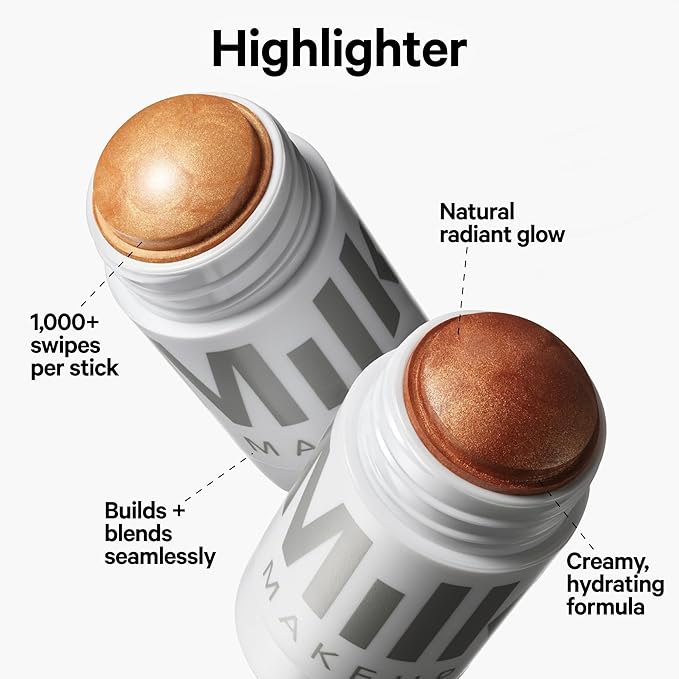 Milk Makeup Highlighter, Spark (Golden Copper) - 0.21 oz - Dewy Cream Highlighter Stick - Blendable & Buildable - 1,000 Swipes in Every Stick - All Skin Types - Vegan, Talc Free & Cruelty Free-Velvo Beauty