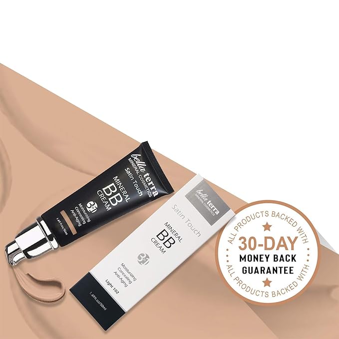 Bellaterra Cosmetics BB Cream - Tinted Moisturizer, Mineral Foundation Makeup, Light 102 | Skin Perfector, 1.69 oz-Velvo Beauty