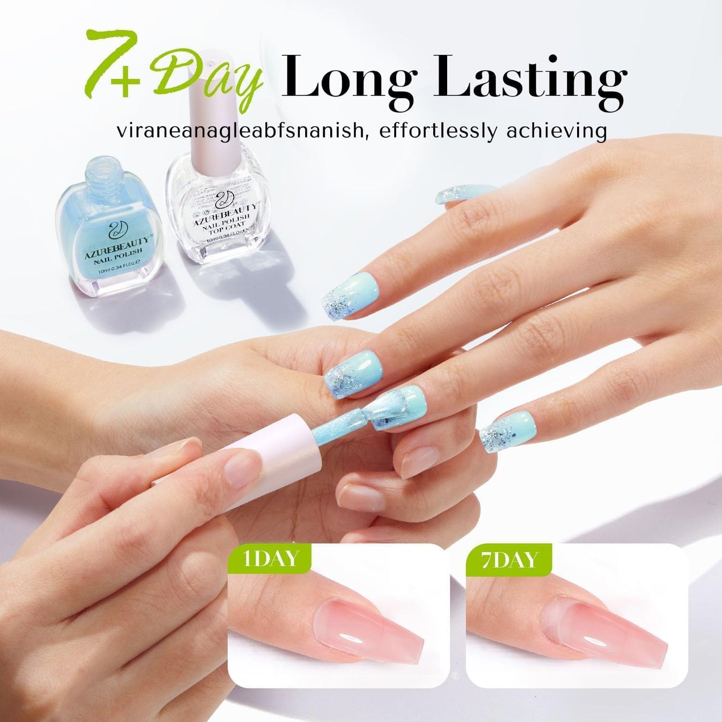 AZUREBEAUTY Nail Polish Set, 4 Colors Pastel Lime Green Yellow Pink Quick Dry Natural Nail Lacquer Strengthening Treatment Kit DIY Salon at Home-Velvo Beauty