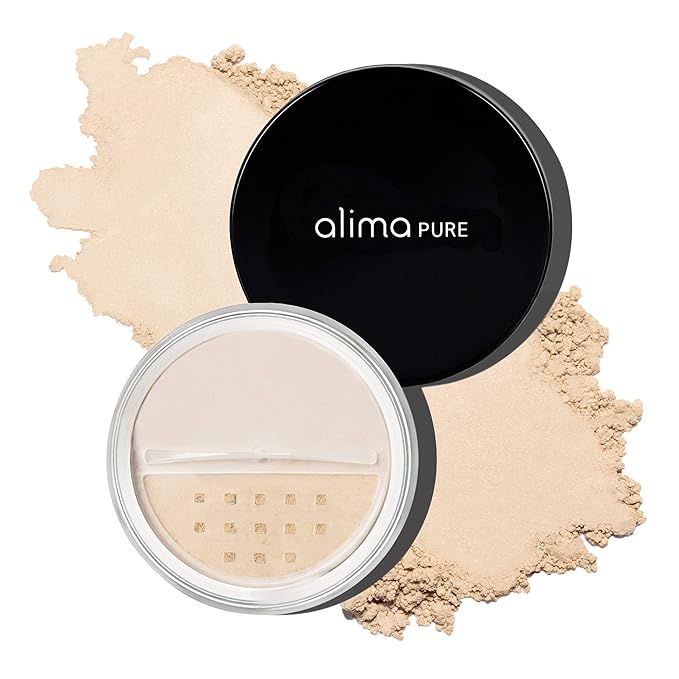 Alima Pure Matte Foundation Loose Mineral Powder Foundation Makeup, Loose Powder Makeup Oil Free Talc Free Powder, Natural Makeup Mineral Foundation Full Coverage Natural Foundation Powder .15 oz/4.5g-Velvo Beauty