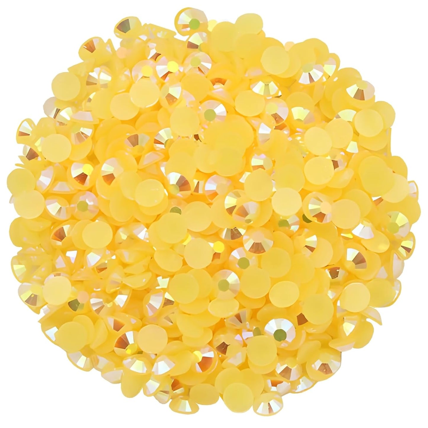 4500 Pcs SS12 3mm AB Flatback Rhinestones for Nails Art Crafts Glitter Round Shine Gems Crystals DIY Clothes Shoes （Orange Yellow AB）-Velvo Beauty