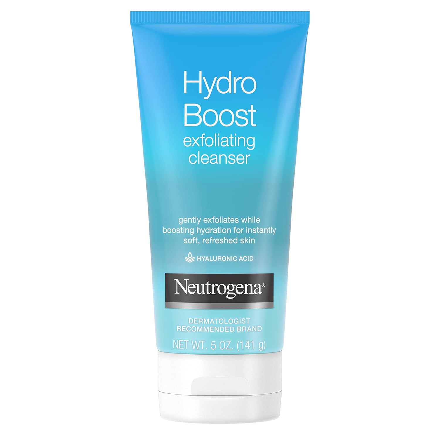 Neutrogena Hydro Boost Gentle Exfoliating Daily Facial Cleanser with Hyaluronic Acid, Clinically Proven to Increase Skin's Hydration Level, Non-Comedogenic Oil-, Soap- & Paraben-Free, 5 Oz, 3 Pack-Velvo Beauty