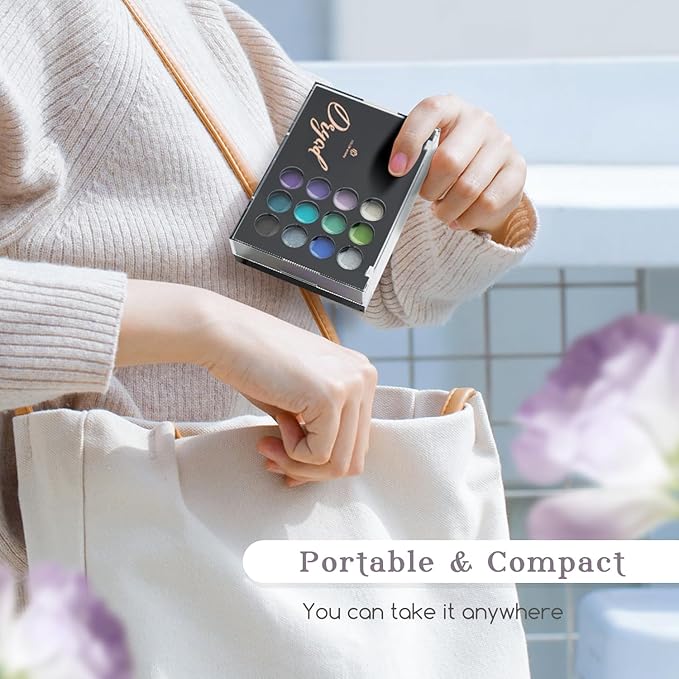 Color Nymph All In One Makeup Palette Set Kit,Portable Travel Makeup Kit for Girls with 24-Colors Eyeshadows Facial Blusher Lip Gloss Pressed Powder Mascara Brushes Mirror-Velvo Beauty