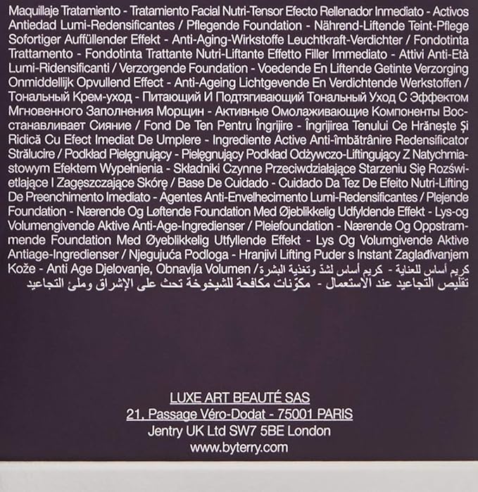 By Terry Eclat Opulent Anti-Aging Lifting Foundation, Medium - Full Coverage, Hydrating & Radiance Boosting, Warm Radiance, 1.01 fl oz-Velvo Beauty