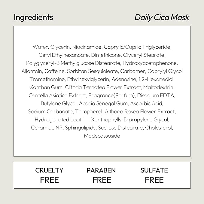 LAPCOS Cica Sheet Mask, Daily Face Mask with Cantella Plant Extract to Regenerate and Revitalize Skin, Korean Beauty Favorite, 5-Pack-Velvo Beauty