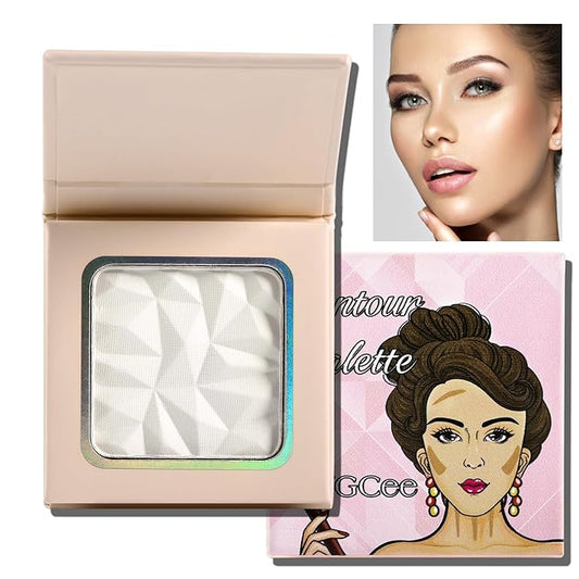 Matte White Highlight Contour Palette Bright,Mini Professional Matte Contouring Makeup Pallet for Face,Long Lasting Smooth Powder for Face,Convenient,Cruelty-Free & Vegan-Velvo Beauty