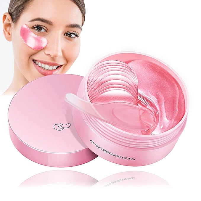 Under Eye Patches 60 Pcs,Pink Eye Mask,Puffy Eyes & Dark Circles Treatments,Improve Reduce Smooth Wrinkles,Fine Lines and Under Eye Bags,Hydrating & Moisturizing,Firm Eye Skin Care for Women and Man-Velvo Beauty