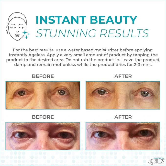 Instantly Ageless Facelift - Instant Eye Bag Remover Puffiness - 10 Vials - Instant Under Eye Bags Remover - Wrinkle Tightener - Instant Wrinkle Remover for Face Instant Lift-Velvo Beauty