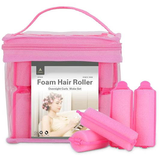 60 Pieces Foam Sponge Hair Rollers - Hair Styling Curlers for Hair Curls (2.8x0.79inch, Pink)-Velvo Beauty