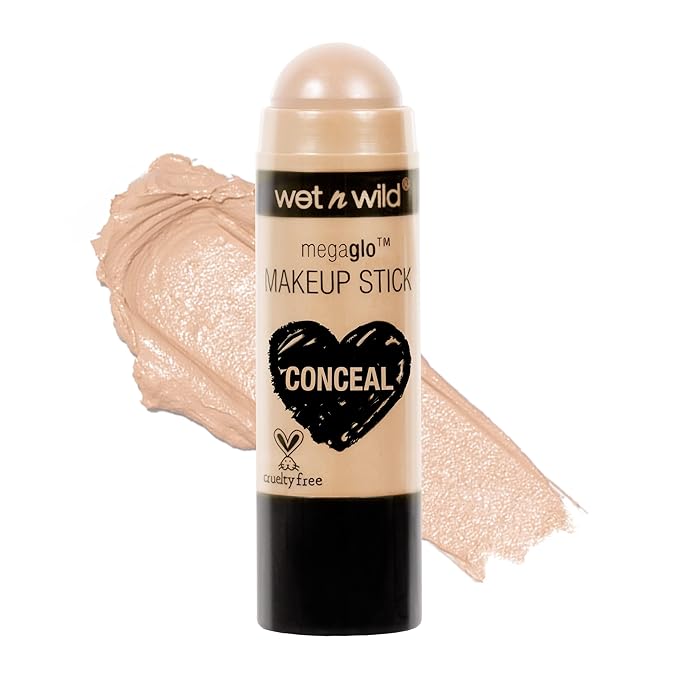 wet n wild MegaGlo Conceal and Contour Neutral Follow Your Bisque,1 Ounce and Nude For Thought Makeup Sticks Bundle-Velvo Beauty