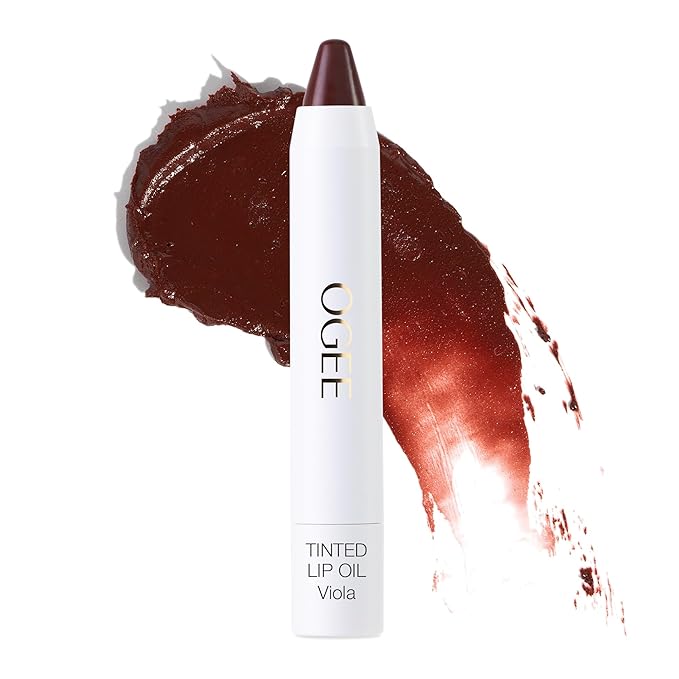 Ogee Tinted Sculpted Lip Oil - Lip Stain Made with 100% Organic Coconut Oil, Jojoba Oil, and Vitamin E - Best as Lip Balm, Lip Color or Lip Treatment - VIOLA-Velvo Beauty