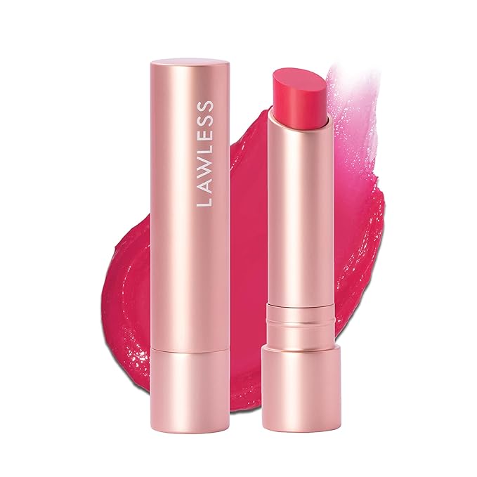 LAWLESS Forget the Filler Lip Plumping Line Smoothing Tinted Balm, Juicy Watermelon, Pink, 0.1 Ounce / 2.9 ml-Velvo Beauty