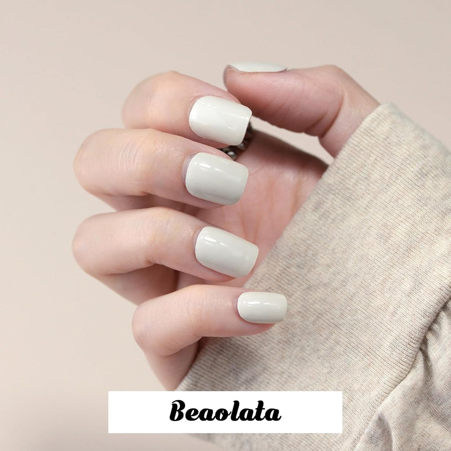 Nail Polish Strips, 32PCS Salon Quality Wraps, Long Lasting Gel Nail Stickers for Women Easy Apply& Remove (Grey Foggy on Afternoon)-Velvo Beauty