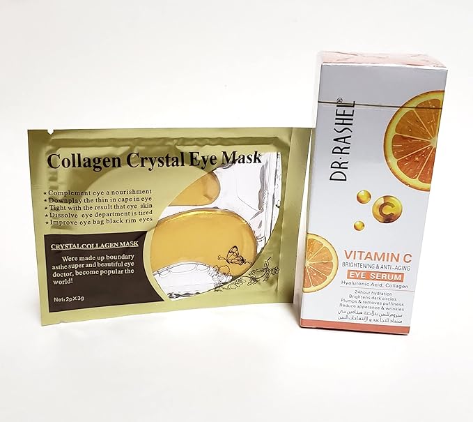 Vitamin C Eye Anti - Aging Serum Essence | Hyaluronic Acid and Collagen, Reduce Wrinkles, Remove Dark circles & Puffiness, Size (1.01 oz)-Velvo Beauty