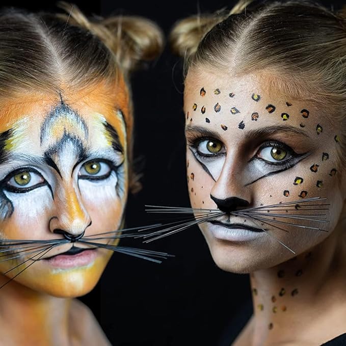 Mehron Makeup Premium Character Kits| Makeup Kits for Halloween & Cosplay| Made in the USA | Complete Makeup Kit | Includes all Makeup, Tools, & Instructions on How to Create the Look | (Feline/Cat)-Velvo Beauty