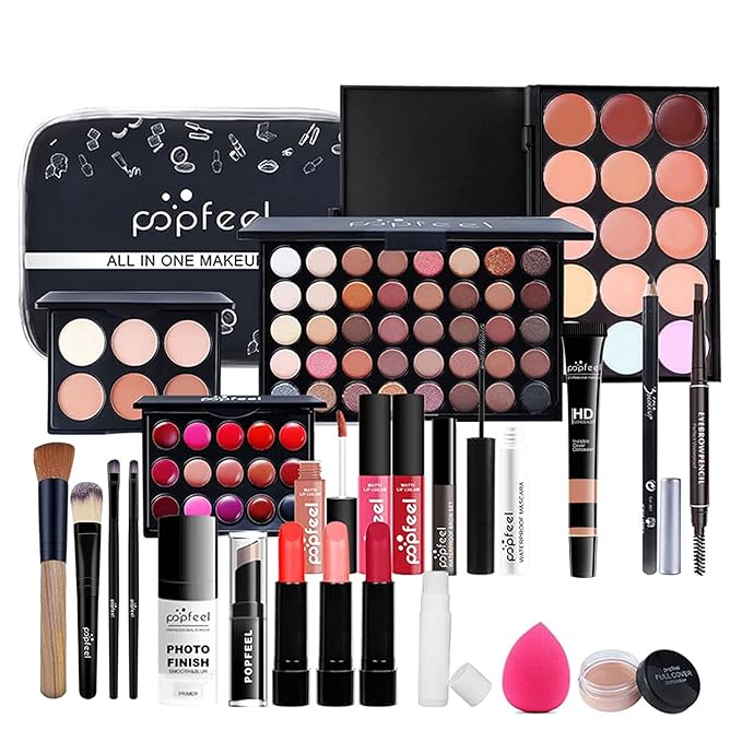 Makeup Kit for Women Full Kit, All-in-one Makeup Set, Include Eyeshadow Palette, Lip Gloss Set, Concealer, Lipstick, Makeup Brush Set, Mascara-Velvo Beauty