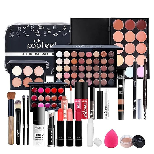 Makeup Kit for Women Full Kit, All-in-one Makeup Set, Include Eyeshadow Palette, Lip Gloss Set, Concealer, Lipstick, Makeup Brush Set, Mascara-Velvo Beauty