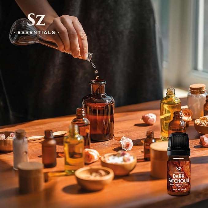 – 5-Year Aged Dark-Patchouli – Premium Essential Oil – Deep, Earthy Aroma | 100% Pure for Aromatherapy, Wellness & Natural Perfumery – DIY | Therapeutic Grade & Vegan – 0.17 fl oz.-Velvo Beauty