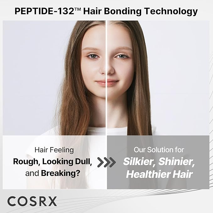 COSRX PEPTIDE 132 Hair Bond Repair Treatment - Deep Conditioner Hair Mask for Damaged, Dry Hair, Repairs Breakage & Split Ends with Collagen & Hyaluronic Acid, For All Hair Types – 4.05 fl oz-Velvo Beauty