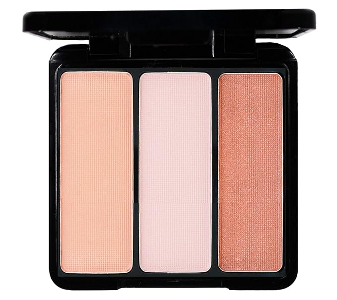 EVE PEARL Blush Trio Blush Palette Long Lasting Skincare Makeup And Dual 204 Fan Highlighter Hypoallergenic Brush Set Make up Kit- Sweet Cheeks-Velvo Beauty