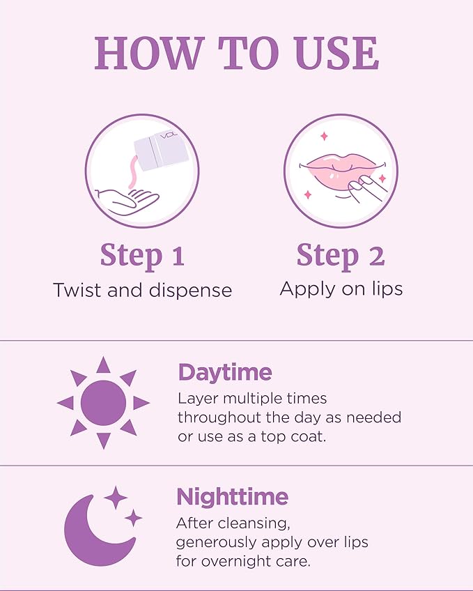 VDL Herbal Lipcerin (0.5fl oz) - Bergamot, Mallow Leaf, Sage. Long Term Moisturizing, Plumping, Conditioning Lip Gloss Balm. Korean Skin Care Sleeping Mask for Dry, Chapped Lips.-Velvo Beauty