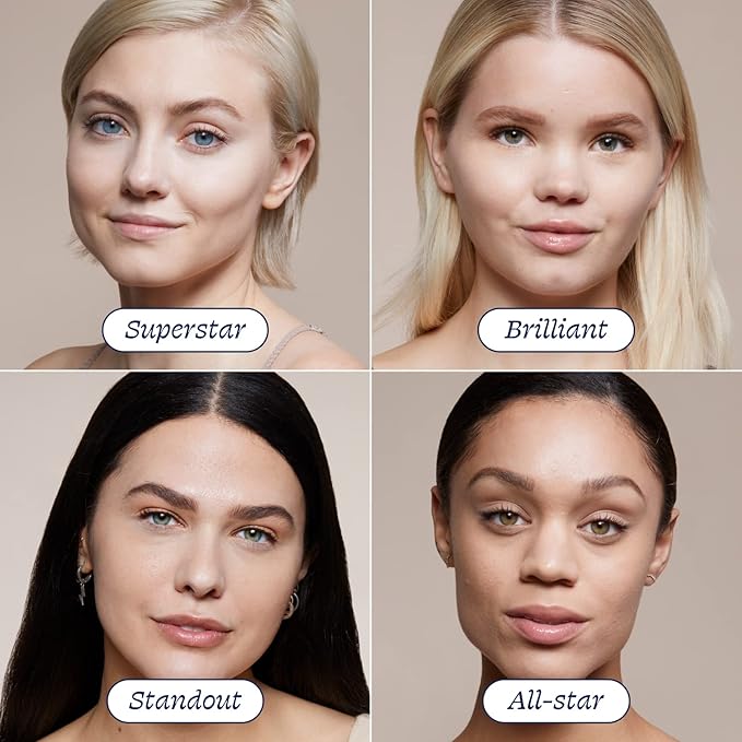 Alleyoop Game Face Concealer Makeup, Lightweight to Medium Buildable Coverage Under Eye Concealer, For Blemishes, Crease-proof and Hydrating with Aloe Stem Cell, Smooth Second Skin Finish - Brilliant-Velvo Beauty