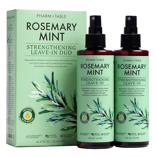 Leave In Conditioner Spray - Rosemary & Mint Scalp Treatment - Anti-Dandruff and Dry & Itchy Scalp Treatment, Hydrating & Medicated Formula for Psoriasis and Scalp Care - Detangles & Nourishes Hair-Velvo Beauty
