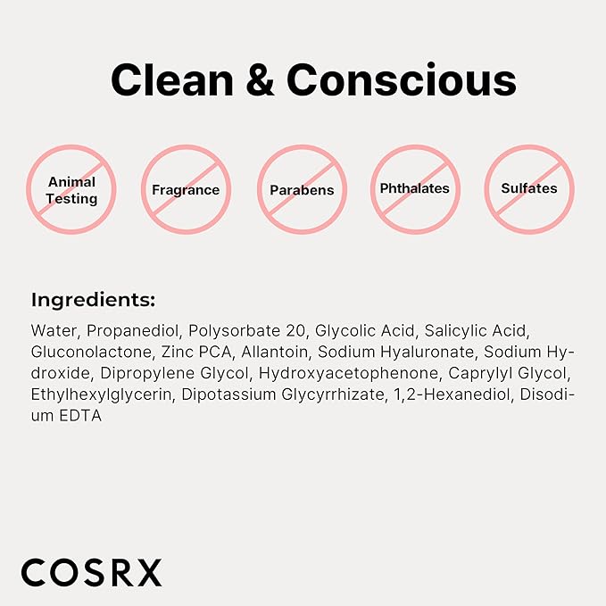 COSRX AHA 2% BHA 2% Blemish Treatment Serum, 60+ Pure Cotton Balls, Quick & Easy Daily Spot Treatment, Blackheads & Whiteheads, Sebum Control, Paraben Free, Phthalates Free, Korean Skin Care-Velvo Beauty