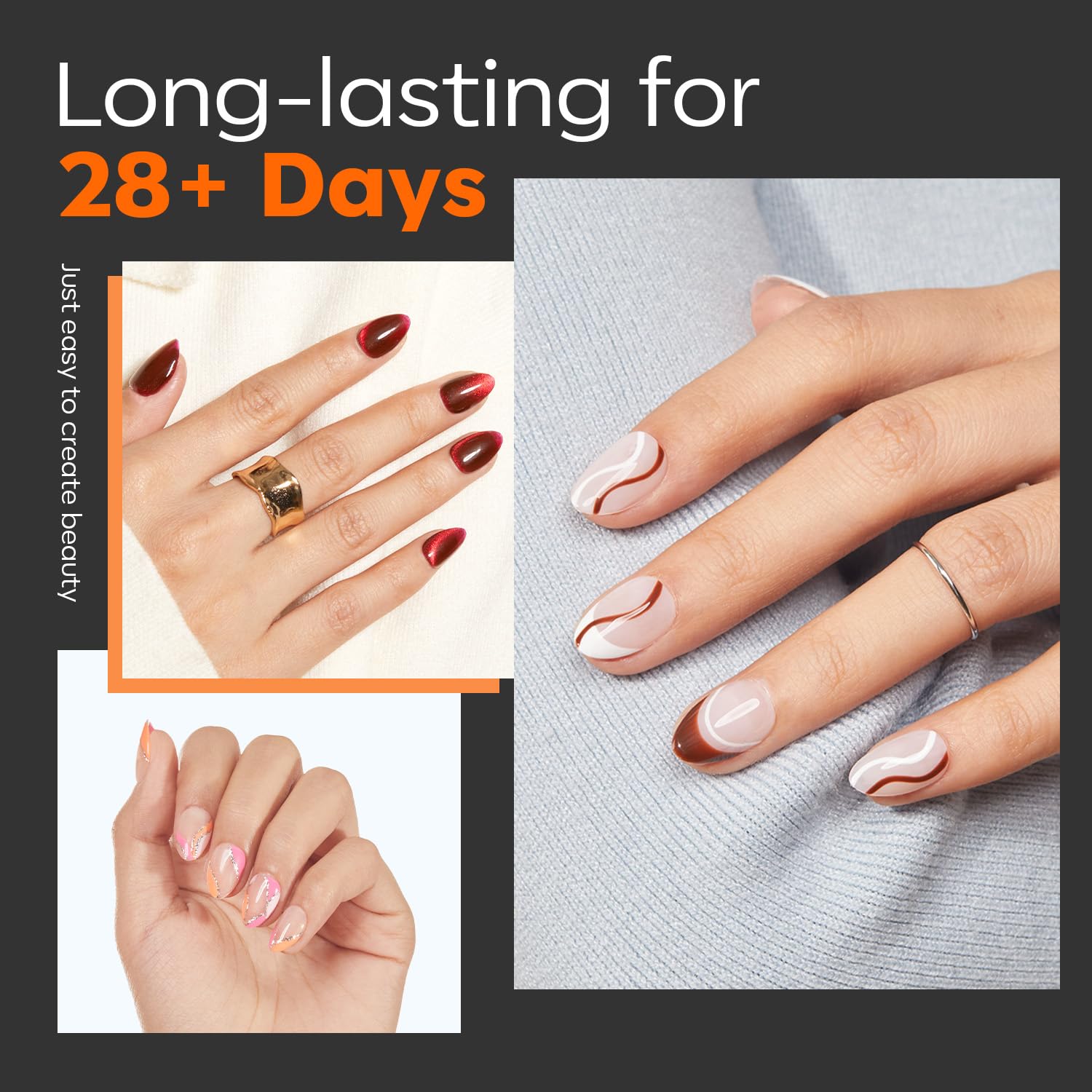 modelones Extra Short Almond Nail Tips, Pre-shaped Tips x Gel Soft Fake Nails False Acrylic Clear Full Cover Press on Extension Kit x Gel Manicure DIY at Home 216PCS 12Sizes-Velvo Beauty