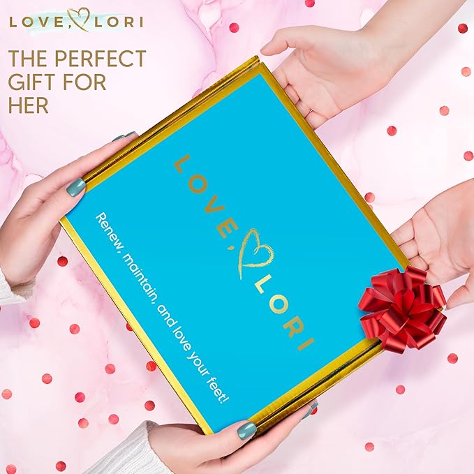 LOVE, LORI Foot Spa Kit, Foot Care Kit, Self Care Gifts for Women, 8 Piece Pedicure Kit, Great Valentine Day Gifts for Her, Gifts for Women, Spa Gifts-Velvo Beauty