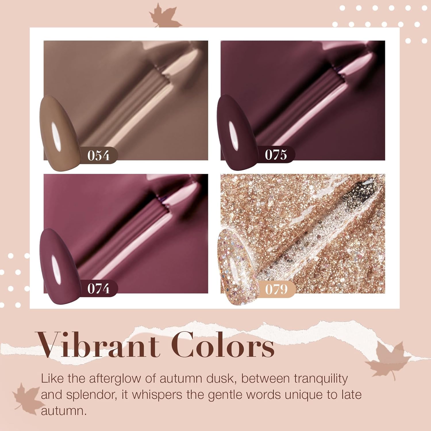 AZUREBEAUTY Nail Polish Set 4 Colors Nude Purple Glitter Nail Polish Quick Dry Natural Nail Lacquer Fingernail with Top Coat DIY Salon Home-Velvo Beauty