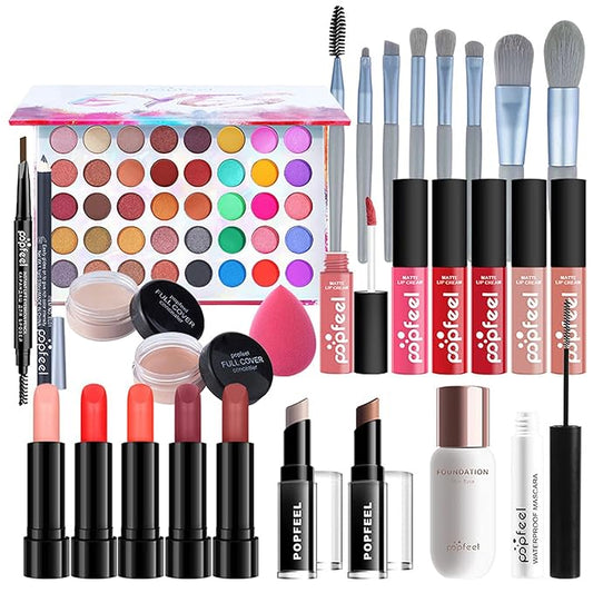 Professional Makeup Kit for Women Full Kit, Makeup Set Cosmetic Make Up Kit with Makeup Bag Include Eyeshadow Palette Makeup Brushes Set Lipstick Lip Gloss Foundation Concealer-Velvo Beauty