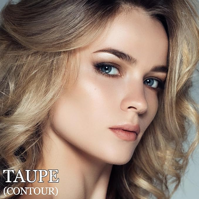 Erinde Matte Grey Contour Palette, Cool Toned Face Sculpting Bronzer Pressed Powder Contour, Lightweight, Ultra-Blendabled, Multiuse Baked Contouring Makeup for Light Skin Tone, 01 Grey Brown-Velvo Beauty