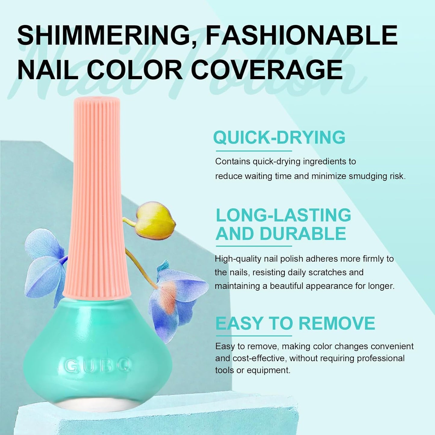 Major Dijit Bright Cyan Quick Dry Regular Nail Polish - Nail Art Lacquer, 0.41 Fl Oz-Velvo Beauty