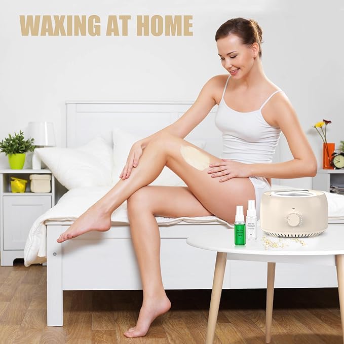 Waxing Kit - TIKESI Wax Warmer for Hair Removal, Hard Wax Kit with 14oz 5 Bags Hard Wax Beans for Full Body, Legs, Face, Eyebrows, Bikini, Brazilian Waxing Kit for Women Men-Velvo Beauty