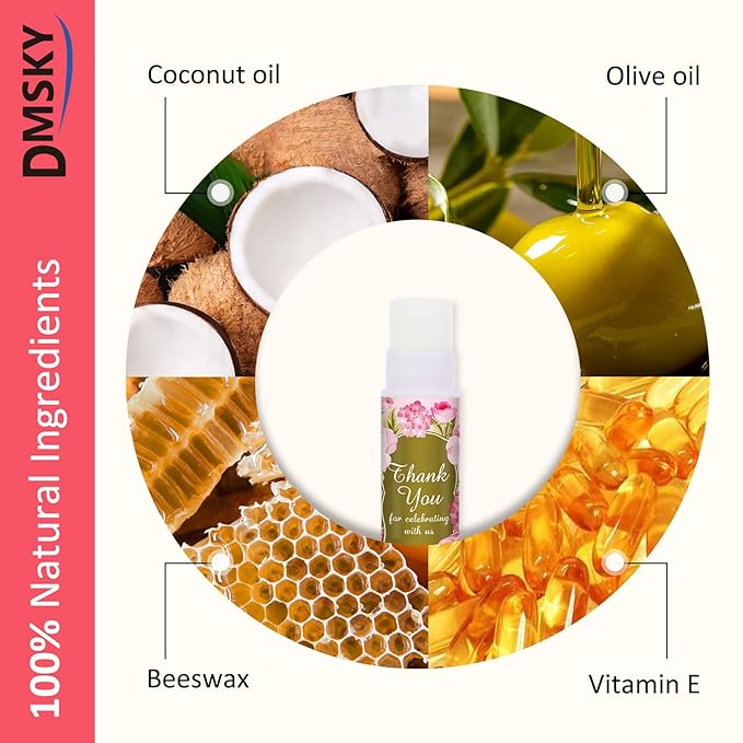 DMSKY Lip Balm Bulk 60 Pcs, Bridal Shower Gifts for Guests,Thank You Gifts for Coworkers Women Men, Bridal Wedding Favors for Guests-Velvo Beauty