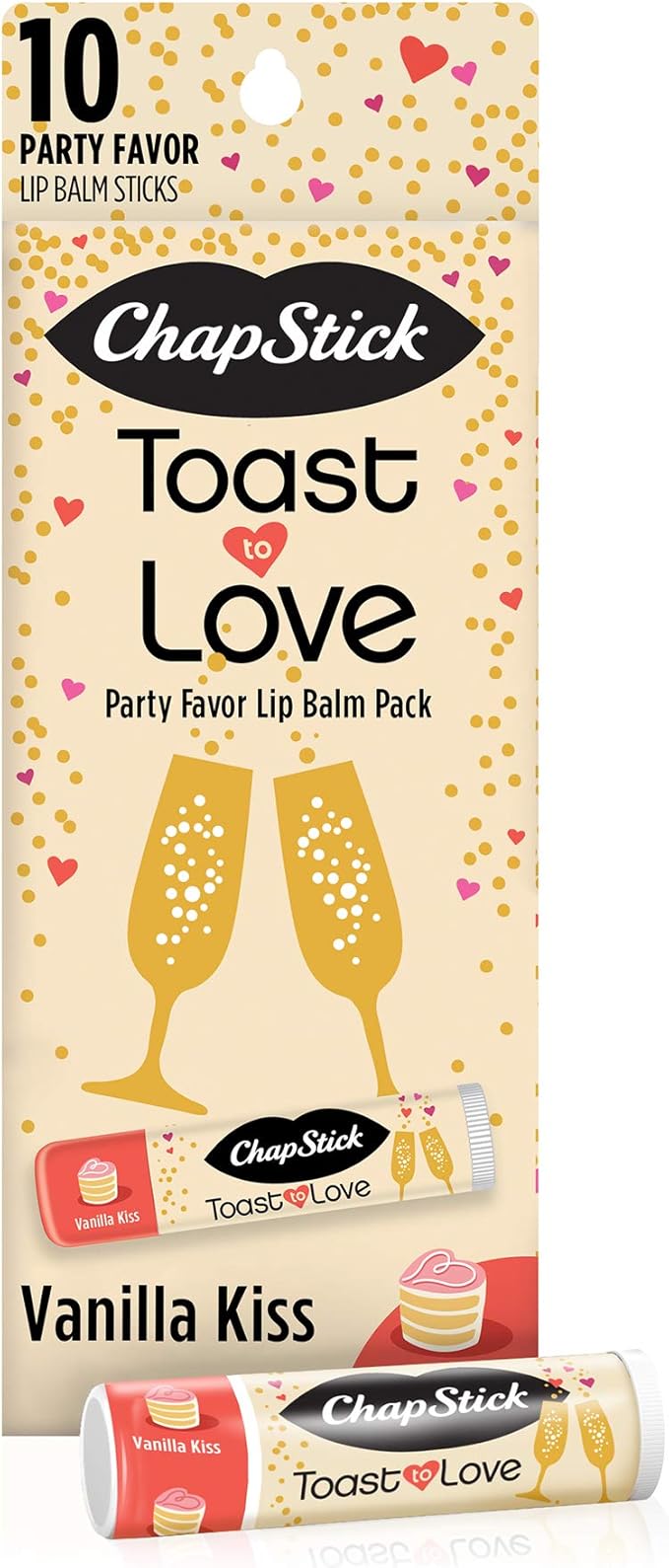Chapstick Party Favor Lip Balm Gift Pack Toast to Love 10 Sticks 0.15 oz Each-Velvo Beauty