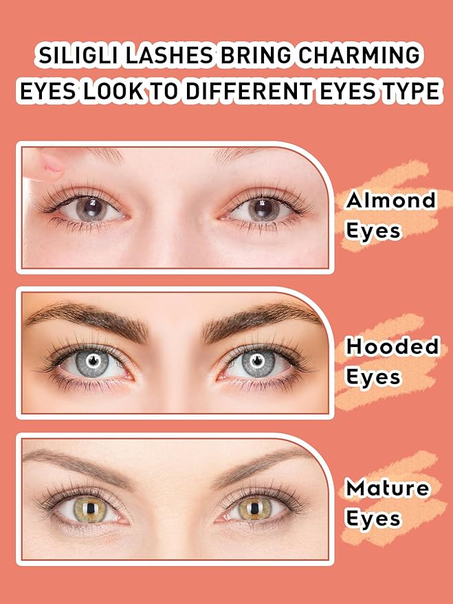 Natural Wispy Cat Eye Lashes - 3D Volume C Curl Eyelashes With Thin Band - 10mm Short Lashes - 7 Pairs-Velvo Beauty