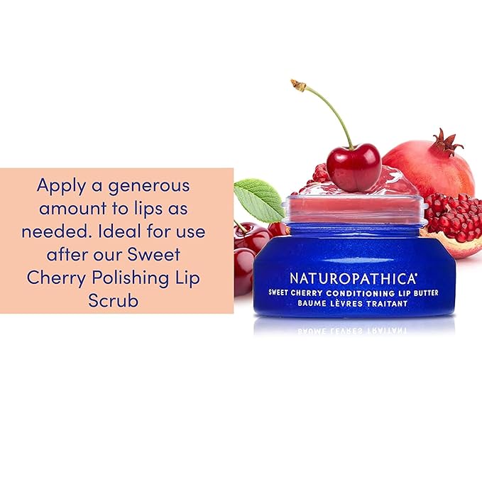 Naturopathica Sweet Cherry Conditioning Lip Butter, Natural Lip Treatment for Soft, Full Lips, 0.5 fl oz-Velvo Beauty