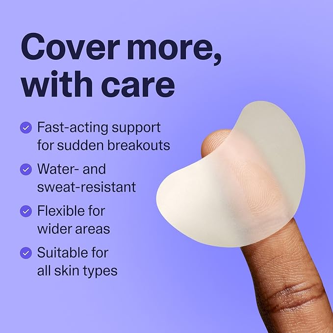 Curology Emergency Spot Patch Clusters for Breakouts, Fast Acting Large Hydrocolloid Pimple Patches for Face, Oil Absorbing, 14 Count-Velvo Beauty