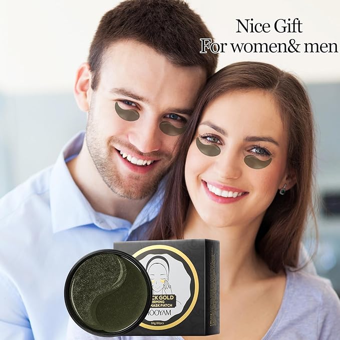 Under Eye Mask Moisturizing Eye Mask Patches,60PCS Eye Treatment Mask Cooling Under Eye Pads for Brightening Repairing and Refreshing Your Skin Under Eye Mask, Beauty Skin Care Gift (black)-Velvo Beauty