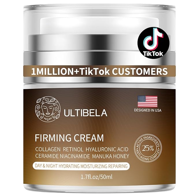 Tighten and Lift Neck Cream, Deep Hydration Neck Firming Cream with Retinol, Collagen & Honey Anti-Aging & Wrinkle Moisturizer for Face, Neck & Décolleté Women & Men 1.7 Fl Oz-Velvo Beauty