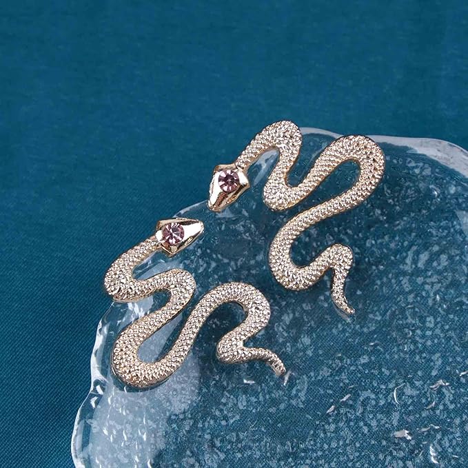 Vintage Snake Stud Earrings Gold Snake Drop Earrings Gothic Serpent Earrings Punk Viper Cobra Earrings Jewelry for Women and Girls-Velvo Beauty