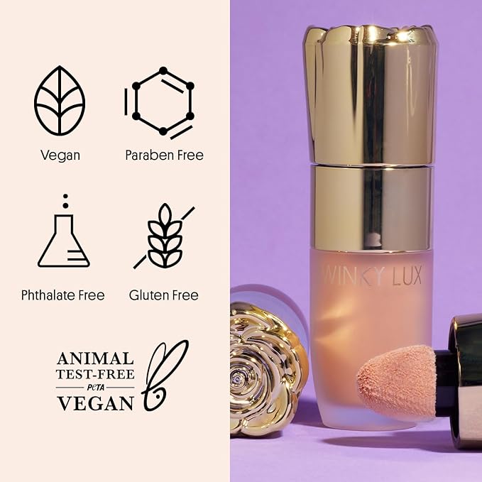 Winky Lux Cheeky Rose Liquid Highlighter, Gel Cream Blush Wand, Blendable & Buildable Pigment, Long Lasting Weightless, Moonlight-Velvo Beauty