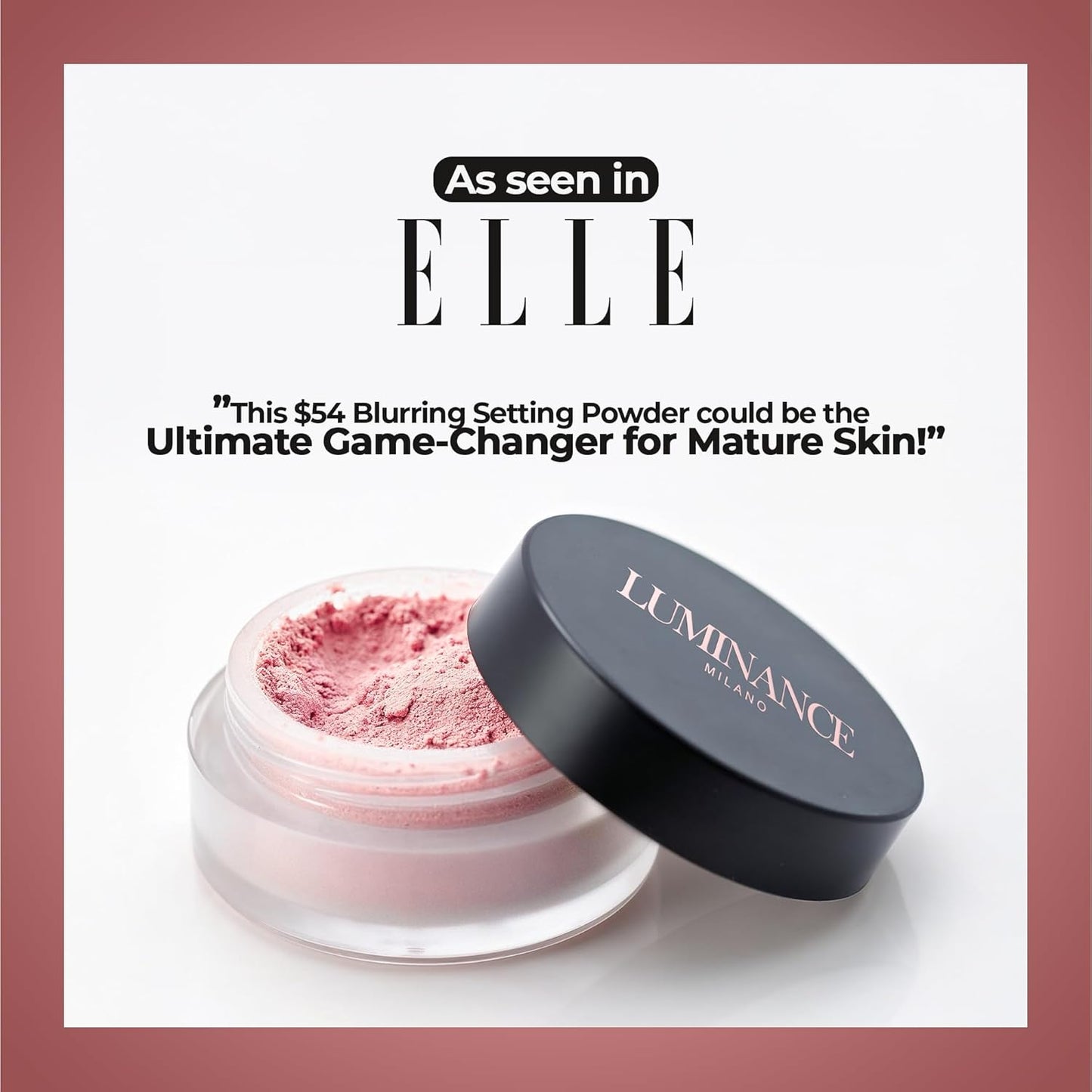 Original Luminance Milano Ultra Pink Powder Setting Powder Makeup – Mineral Loose Face Powder Makeup, Oil Control, Pore-Blurring, Matte Creaseless Baking, Ultra Pink-Velvo Beauty