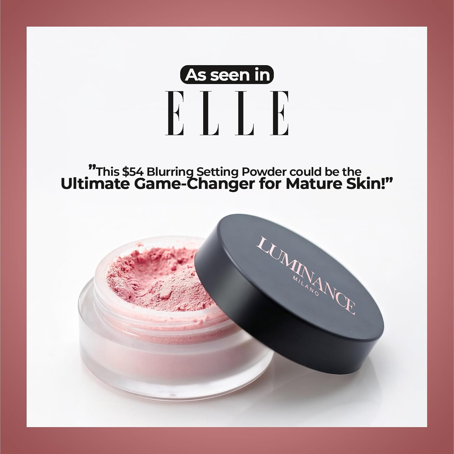 Original Luminance Milano Ultra Pink Powder Setting Powder Makeup – Mineral Loose Face Powder Makeup, Oil Control, Pore-Blurring, Matte Creaseless Baking, Ultra Pink-Velvo Beauty