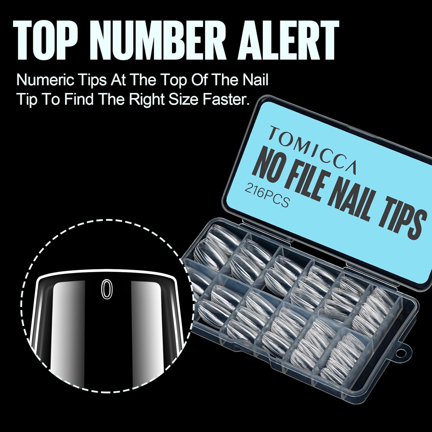 TOMICCA Fake Clear Nails, Short Square False Nail Tips, 216Pcs Nail Extension Tips for DIY Salon Gift-Velvo Beauty